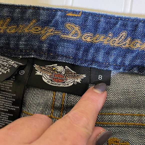 Harley Davidson Slim Bootcut Blue Women's Jeans Size 8 - Picture 15 of 15